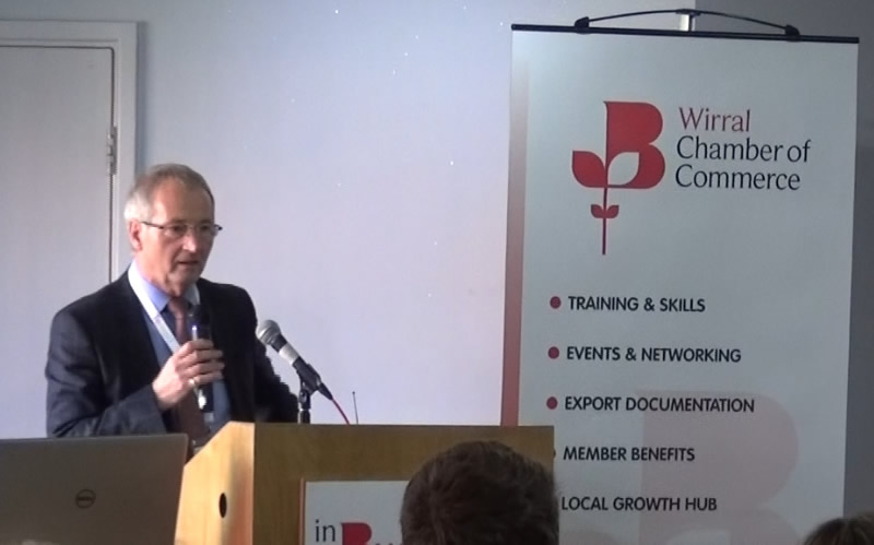 Tom Cullen speaks at Wirral Chamber In Business Conference